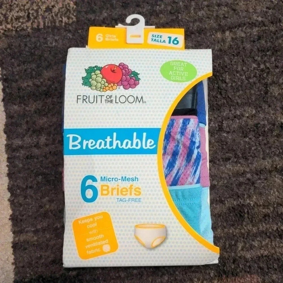 Fruit of the Loom 5-Pack Signature Breathable Briefs Girls - Picture 1 of 6